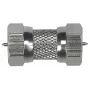 Axing CFA00400 Conector hembra F coaxial, pack de 100, latón niquelado, 75 ohmios, 0-2400 MHz