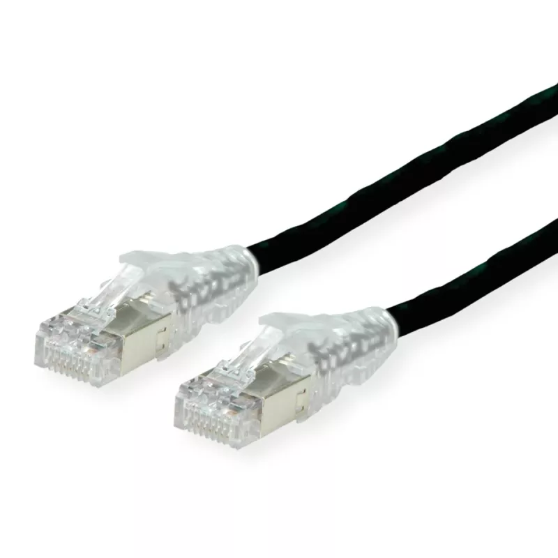 DÄTWYLER Cable de conexión de cobre Cat.5e S/UTP, funda de PVC, conector AMP v2, negro, 1,0 m 21.15.7031