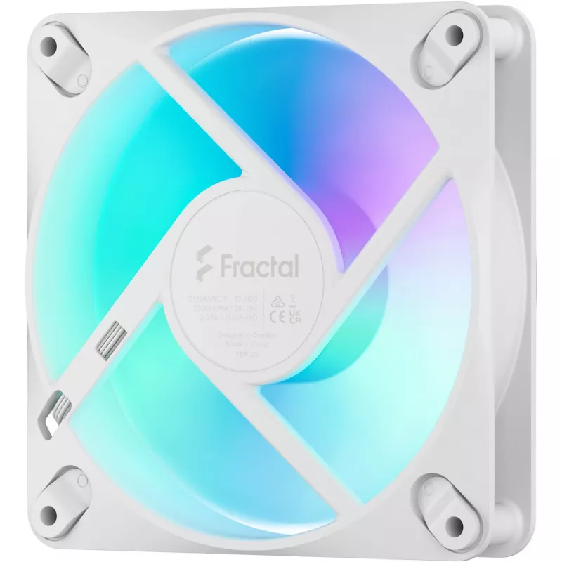 Fractal Design Dynamic 3-12 RGB White Ventilador de caja 120mm FD-F-DR3-1202