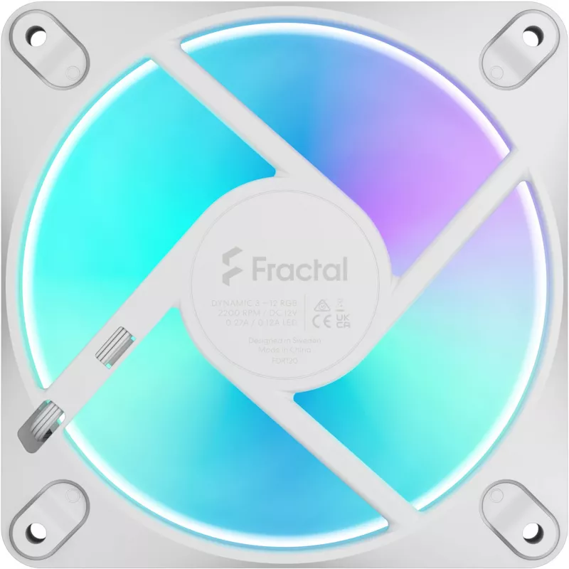 Fractal Design Dynamic 3-12 RGB White Ventilador de caja 120mm FD-F-DR3-1202