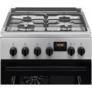 Electrolux LKK540232X cocina de gas independiente de 50 cm con horno eléctrico, acero inoxidable