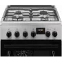 Electrolux LKK540232X cocina de gas independiente de 50 cm con horno eléctrico, acero inoxidable
