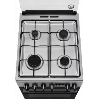 Electrolux LKK540232X cocina de gas independiente de 50 cm con horno eléctrico, acero inoxidable