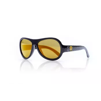 SHADEZ Designer Polka Sunflower Gafas de sol negras junior para 3-7 años
