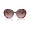 Michael Kors MK2214U39989T Gafas de sol de mujer cuadradas de acetato, montura carey oscuro, lentes degradadas marrones, 56mm