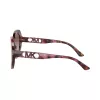 Michael Kors MK2214U39989T Gafas de sol de mujer cuadradas de acetato, montura carey oscuro, lentes degradadas marrones, 56mm