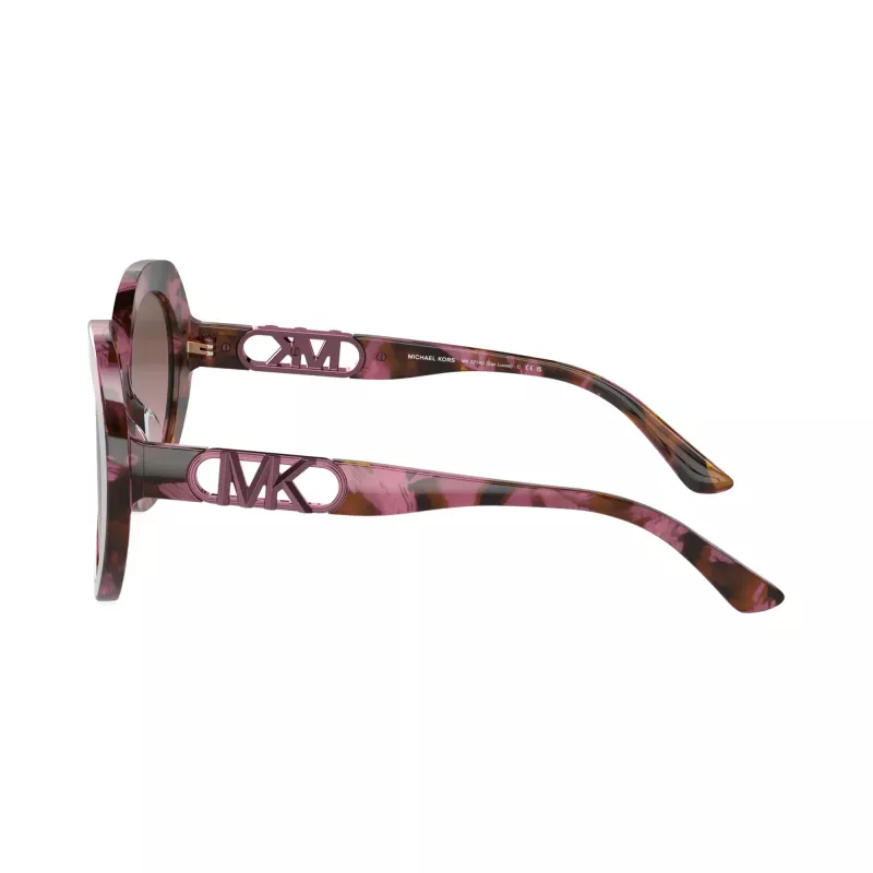 Michael Kors MK2214U39989T Gafas de sol de mujer cuadradas de acetato, montura carey oscuro, lentes degradadas marrones, 56mm