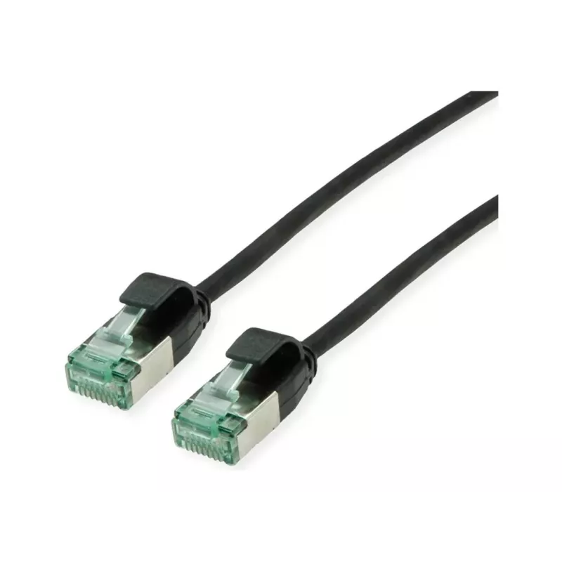 ROLINE RM U/FTP Cat.6A Cable de parcheo Slim, negro, 0,3 m 21.45.3351