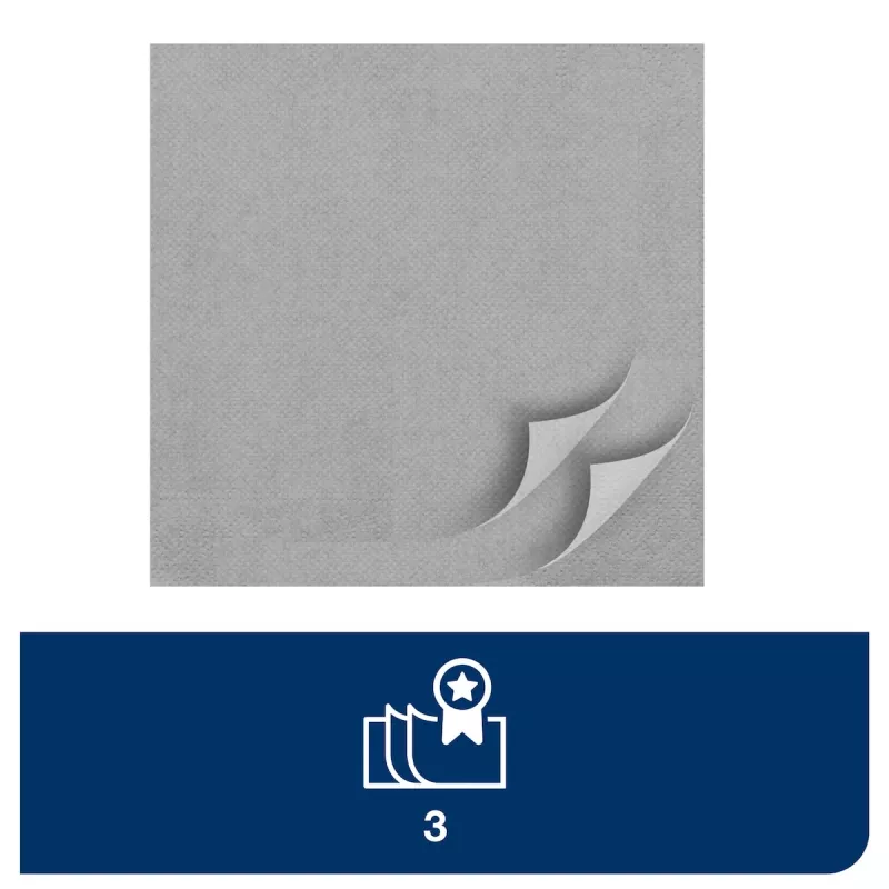 TORK Soft Dinner Advanced Antracita Servilletas de 3 capas 39 x 39,5 cm, 100 uds. (509401)