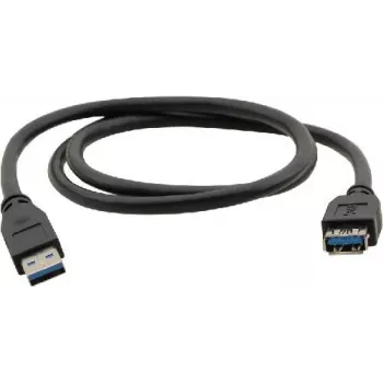 Cable alargador USB 3.0 Kramer Electronics con conector USB-A macho a conector USB-A hembra, 1,6 m, negro (96-02310006)