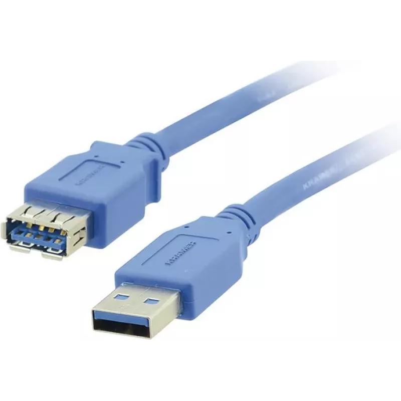 Cable alargador USB 3.0 Kramer Electronics con conector USB-A macho a conector USB-A hembra, 1,6 m, negro (96-02310006)