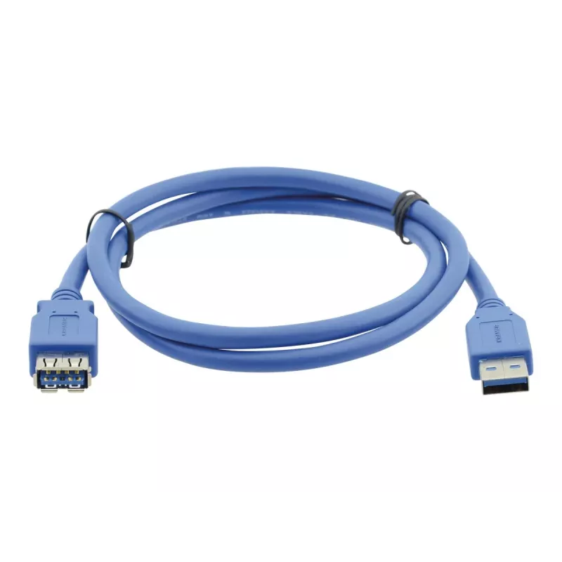 Cable alargador USB 3.0 Kramer Electronics con conector USB-A macho a conector USB-A hembra, 1,6 m, negro (96-02310006)