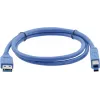 Cable USB 3.0 Kramer C-USB3/AB-6, conector USB-A macho a conector USB-B macho, 1,83 m, azul 96-0235006