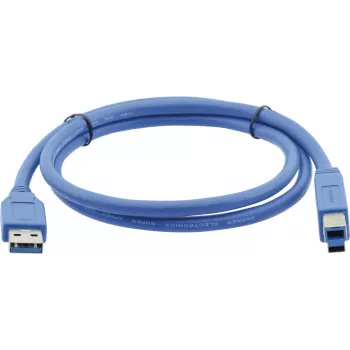 Cable USB 3.0 Kramer C-USB3/AB-6, conector USB-A macho a conector USB-B macho, 1,83 m, azul 96-0235006