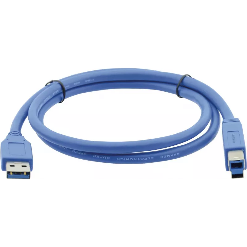 Cable USB 3.0 Kramer C-USB3/AB-6, conector USB-A macho a conector USB-B macho, 1,83 m, azul 96-0235006