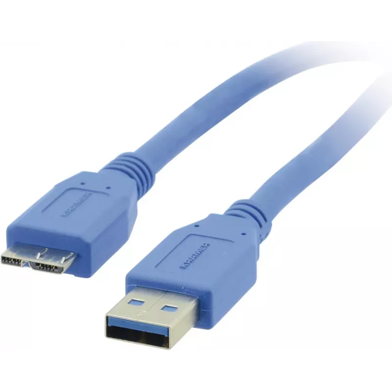 Cable USB 3.2 Gen 1 Kramer C-USB3/MICROB, USB-A a Micro-USB B, 1,8 m, azul 96-02356006