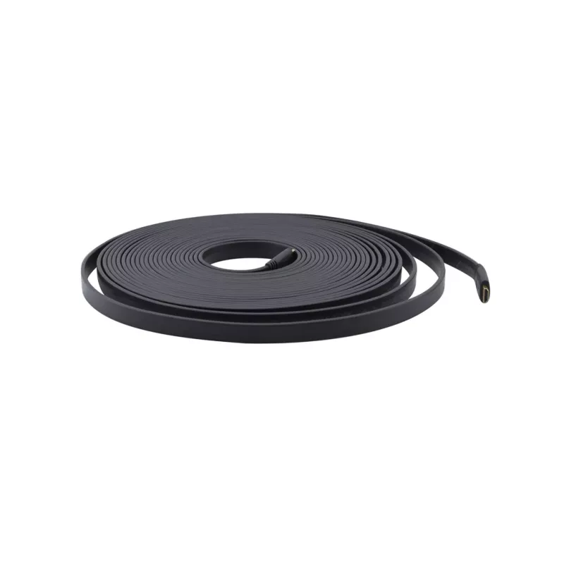 Cable HDMI de alta velocidad con Ethernet Kramer C-HM/HM/FLAT/ETH-50, plano, 15,2 m, negro 97-01014050