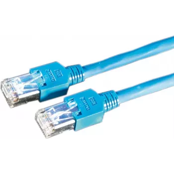 Cable de red SFTP Cat5e Dätwyler 21.05.8104 de 10 m, RJ-45 a RJ-45, libre de halógenos, azul