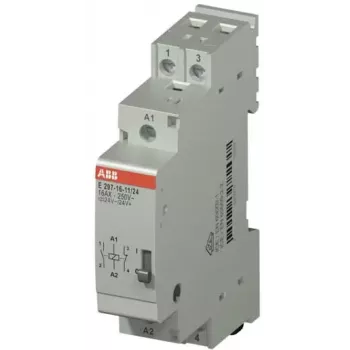 Relé de instalación ABB con bobina 24 V AC/DC, 16 A, 1 NA + 1 NC, carril DIN, E297-16-11/24 2TAZ311000R2043