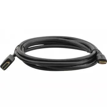 Cable HDMI de alta velocidad con Ethernet Kramer C-HM/HM/A-C-6, conector Mini HDMI Type-C macho a conector HDMI Type-A macho, 1,8 m, negro 97-01115006