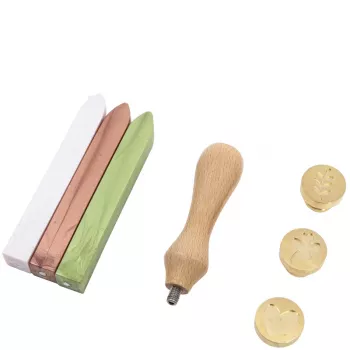 Set de lacre Artoz rosa claro verde claro cobre (137605-21)