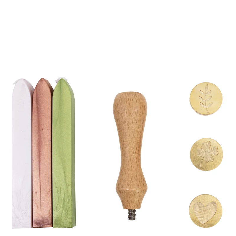 Set de lacre Artoz rosa claro verde claro cobre (137605-21)