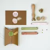 Set de lacre Artoz rosa claro verde claro cobre (137605-21)