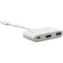 Kramer ADC-U31C/M2 adaptador multipuerto USB-C – 4K HDMI, USB-A, USB-C PD, 17 cm, blanco 99-97210004