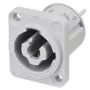 Neutrik NAC3MPXXB powerCON TRUE1 TOP conector hembra de panel, macho, 2+PE, 20 A, 250 V AC, gris, montaje en panel