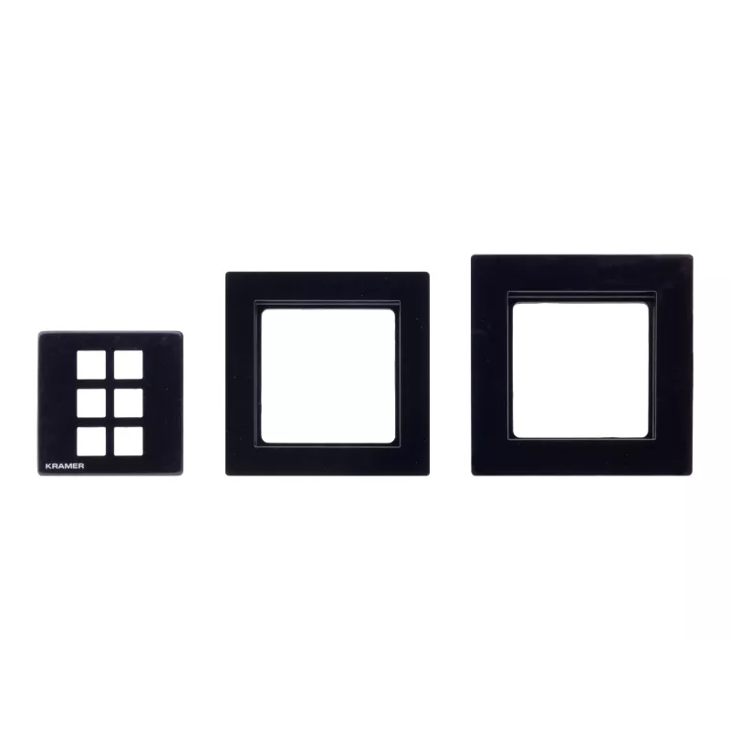 Kramer Electronics RC-206/RC-306 EU Panel Set 80/86 (B) – set de marco y placa frontal negro para versión EU del RC-206/RC-306 30-00020599