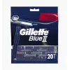 Gillette Blue II maquinillas de afeitar desechables para hombre, 20 uds., hojas dobles con Lubrastrip 7702018466757