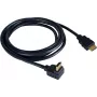 Kramer C-HM/RA-6 cable HDMI de alta velocidad con Ethernet, conector HDMI a conector HDMI en ángulo recto, 1,8m, triple apantallado, gris, compatible con 4K 97-0143006