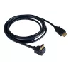 Kramer C-HM/RA-6 cable HDMI de alta velocidad con Ethernet, conector HDMI a conector HDMI en ángulo recto, 1,8m, triple apantallado, gris, compatible con 4K 97-0143006