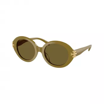 Tory Burch TY7210U gafas de sol de mujer Cat-Eye, montura havana marrón oscuro, lentes degradadas marrones, 53-18-145 mm, protección UV TY7210U201073