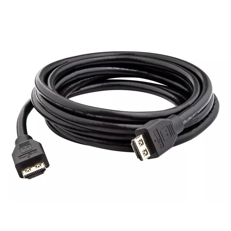 Kramer C-HMU-3 cable HDMI de ultra alta velocidad con Ethernet, 0,9 m, conectores con bloqueo, negro, 8K 60 Hz 97-0102003
