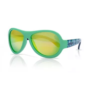 SHADEZ SHZ 44 gafas de sol de diseño para niños de 3-7 años con estampado de hoja verde, UV400, irrompibles