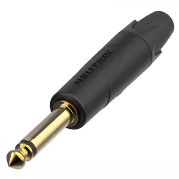 Neutrik NP2XX-AU-0 conector jack profesional de 1/4 pulgadas de 2 polos, contactos dorados, carcasa niquelada