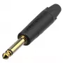 Neutrik NP2XX-AU-0 conector jack profesional de 1/4 pulgadas de 2 polos, contactos dorados, carcasa niquelada