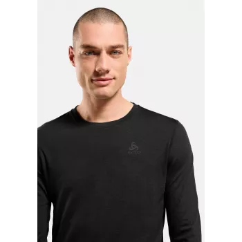 Odlo Merino 200 BL Top Crew Neck LS camiseta térmica de manga larga - negro - XXL