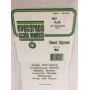 Evergreen 9010 placa de poliestireno 300 x 150 x 0,25 mm, blanca, pack de 4