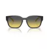 Gafas de sol unisex rectangulares Arnette AN4325-27862Q, montura gris, lentes de policarbonato grises, 54-19-145 mm