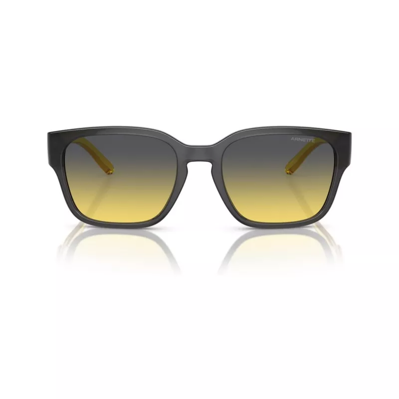 Gafas de sol unisex rectangulares Arnette AN4325-27862Q, montura gris, lentes de policarbonato grises, 54-19-145 mm