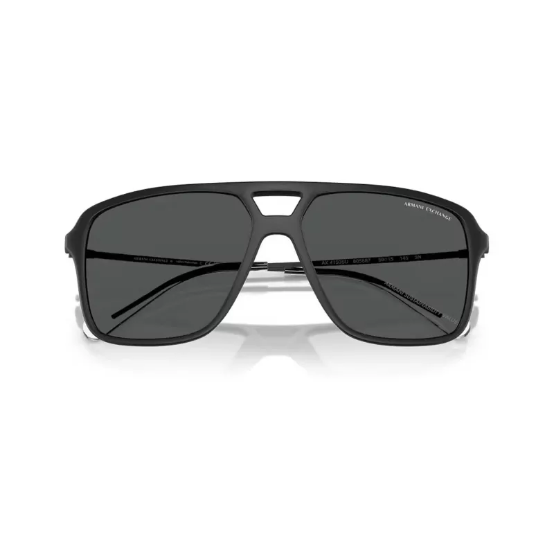 Gafas de sol de hombre Armani Exchange AX4150SU, montura negra, lentes grises, 59/15/145 mm AX4150SU80588