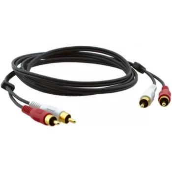 Cable de audio coaxial Kramer C-2RAM/2RAM-1 conector macho RCA a conector macho RCA 0,3 m negro 95-0202001