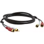 Cable de audio coaxial Kramer C-2RAM/2RAM-1 conector macho RCA a conector macho RCA 0,3 m negro 95-0202001