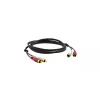 Cable de audio coaxial Kramer C-2RAM/2RAM-1 conector macho RCA a conector macho RCA 0,3 m negro 95-0202001