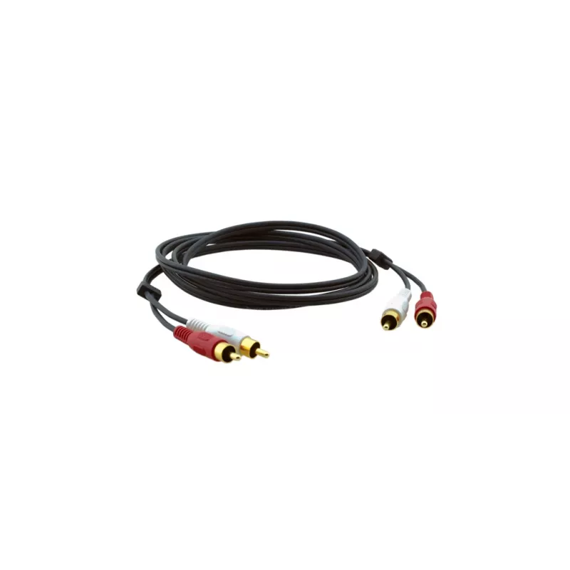 Cable de audio coaxial Kramer C-2RAM/2RAM-1 conector macho RCA a conector macho RCA 0,3 m negro 95-0202001