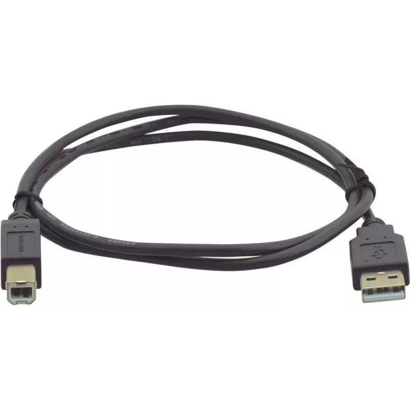 Cable USB 2.0 Kramer Electronics 0,9 m conector macho USB-A a conector macho USB-B negro (96-0215003)