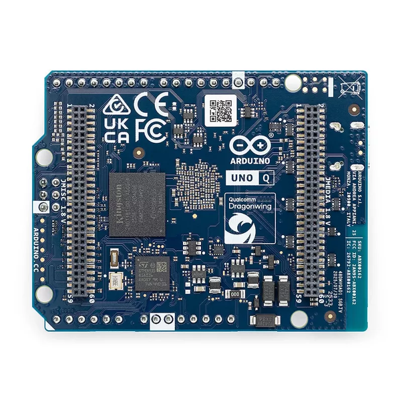 Arduino Uno Q ABX00162 Placa de desarrollo, 2 GB / 16 GB eMMC, 4 x 2,0 GHz