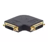 Kramer AD-DF/DF/RA-FLAT adaptador acoplador plano en ángulo recto conector hembra DVI-I a conector hembra DVI-I 99-9595211